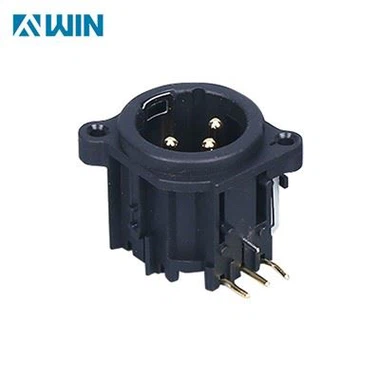 3 Pin Male 90° PCB Mount XLR Connector