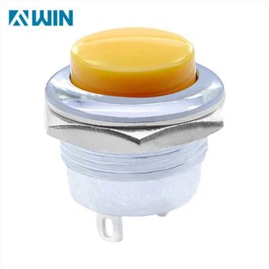 Push Button Switch Green/Red/Yellow 16 mm Momentary Button Switch R13-507 with Screw