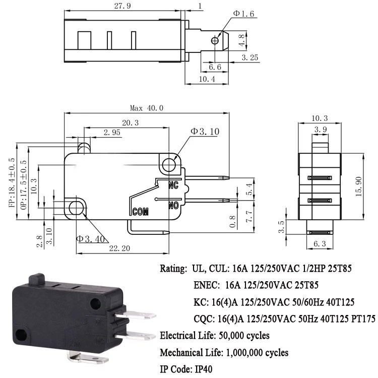 16A Micro Switch
